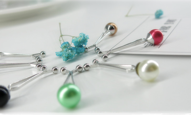 12 Pcs Classy Pearl Hijab Clip