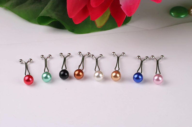 12 Pcs Classy Pearl Hijab Clip