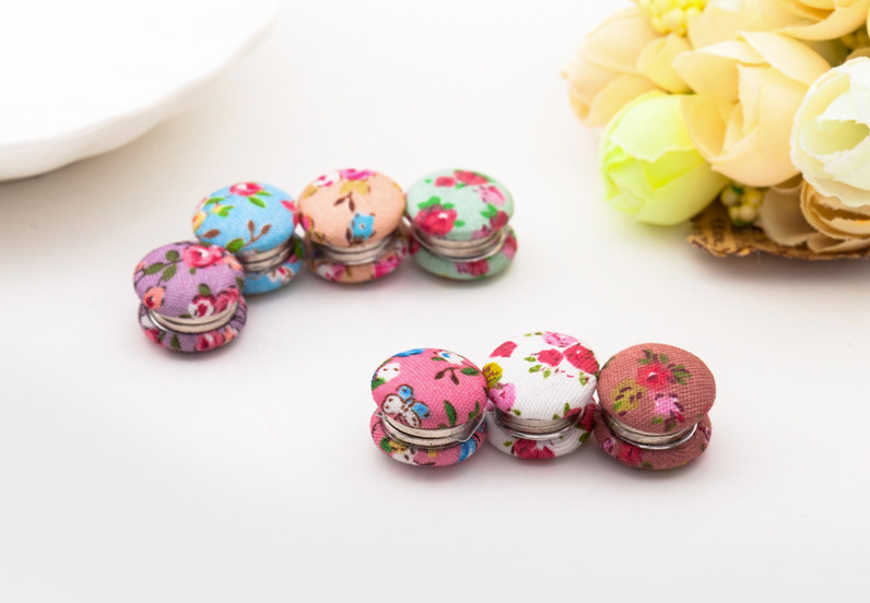 12 Pcs Fabric Woven Floral Magnetic Hijab Brooch