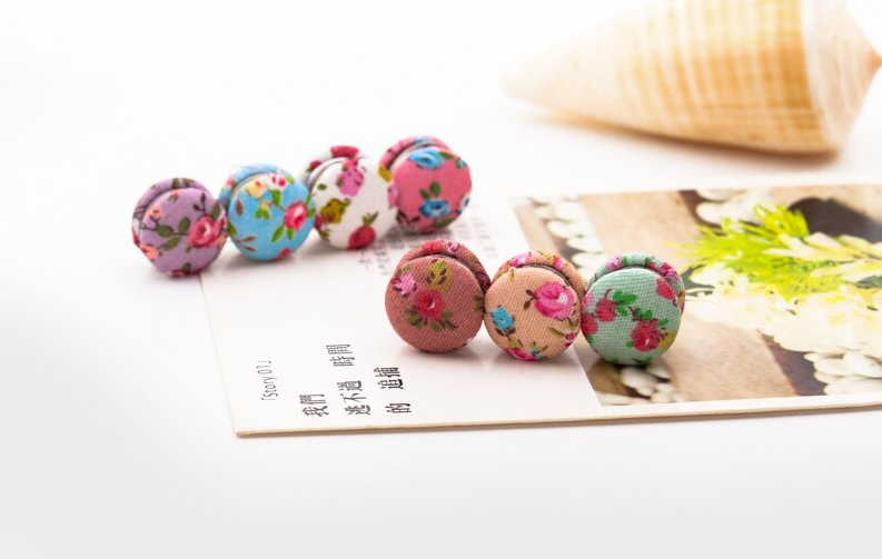 12 Pcs Fabric Woven Floral Magnetic Hijab Brooch