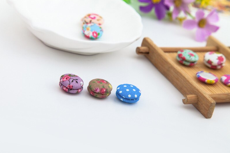 12 Pcs Fabric Woven Floral Magnetic Hijab Brooch