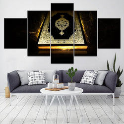 5 Pcs Beautiful Quran Islamic Canvas Art