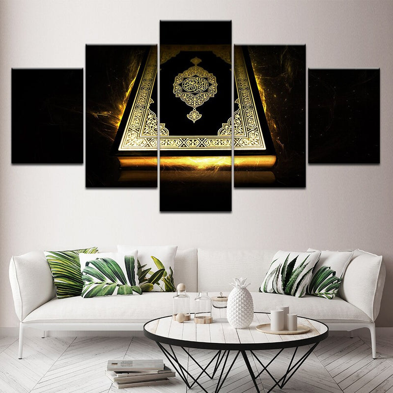 5 Pcs Beautiful Quran Islamic Canvas Art