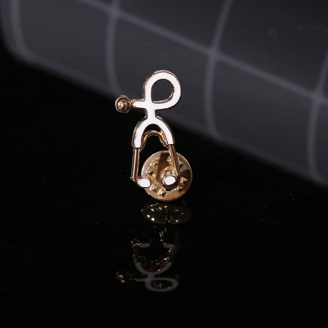 2 Pcs Vintage Stethoscope Hijab Pin