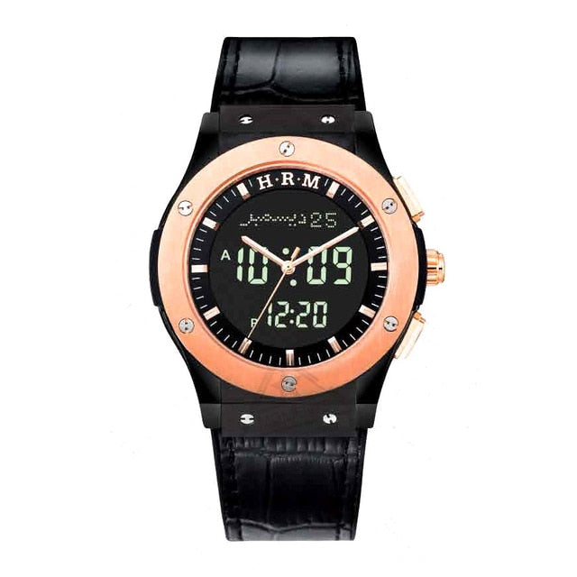 Modern Qibla Watch for Muslim Man with Prayer Alarm and Auto Azan Time